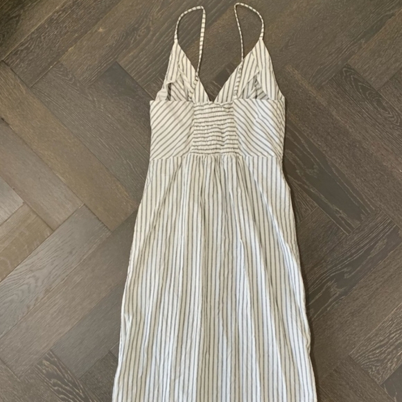 BRAND NEW Mint Limit Button Down Midi Dress in Stripe - Picture 4 of 8